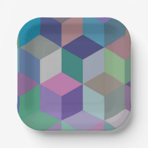 Assiettes En Carton Cube III
