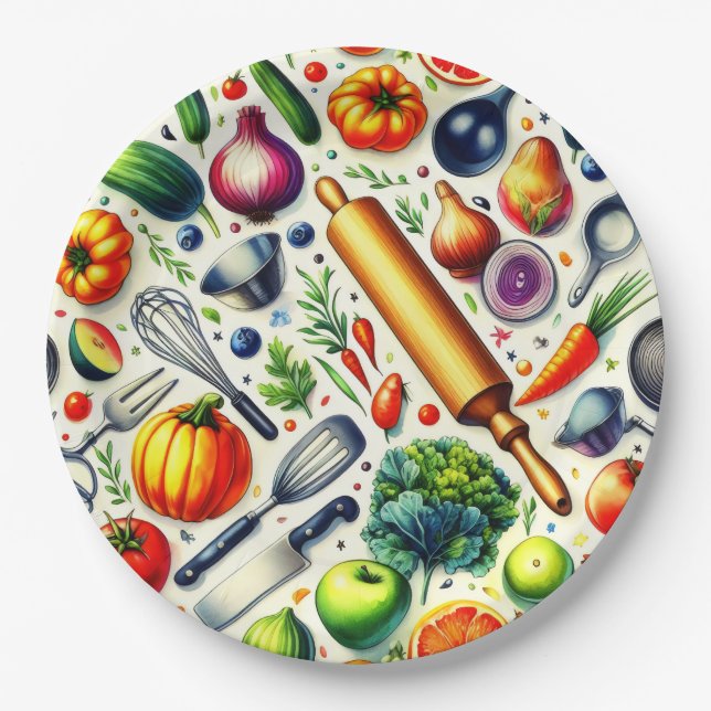 Assiettes En Carton Cuisine. (Devant)