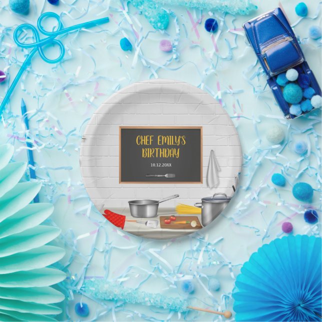 Assiettes En Carton Cuisine Chef Cuisine Fête d'anniversaire (Fête)