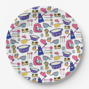 Assiettes En Carton Cuisine Lumineuse Ustensiles Chef Cake Baker