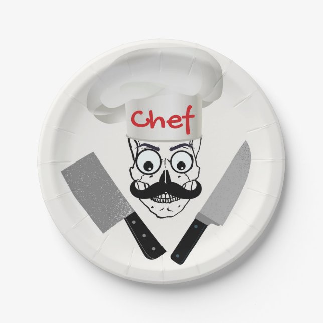 ASSIETTES EN CARTON CUISINIER CALAVERA (Devant)