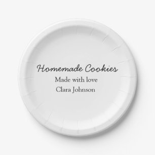 Assiettes En Carton Cuisiniers maison ajoutez votre texte nom personna