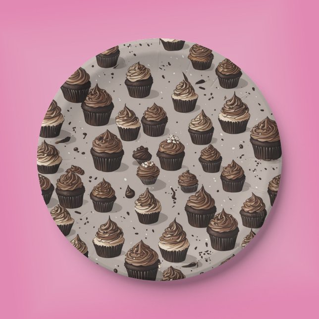 Assiettes En Carton Cupcake au chocolat (Créateur téléchargé)