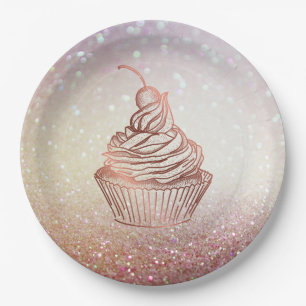 Assiettes En Carton Cupcake Home Bakery Rustic Vintage