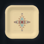 Assiettes En Carton Custom Moroccan Geometric Embroidery  Paper Plates<br><div class="desc">This Custom Moroccan geometric embroidery pattern design features bold tribal shapes inspired by traditional North African artistry. The detailed stitched texture and earthy color palette create a timeless ethnic look that blends culture with modern style. A beautiful statement design for lovers of geometric patterns and Moroccan-inspired art.</div>
