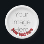 Assiettes En Carton Custom Photo – Personalized text<br><div class="desc">Bring personality and fun to your next celebration with this Custom Photo and text Paper Plate! Upload one favorite picture and add your own funky text to create a bold, colorful design that’s sure to make guests smile. Perfect for birthdays, graduations, or any party that needs a personal, playful touch....</div>