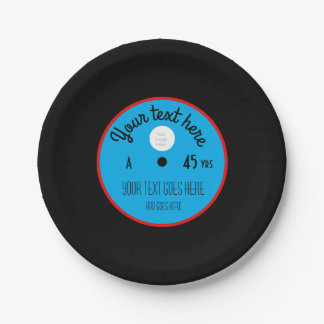 Assiettes En Carton Custom Vinyl Record Paper Plates – Personalized 