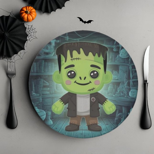 Assiettes En Carton Cute adorable Plaque Papier Frankenstein (Créateur téléchargé)
