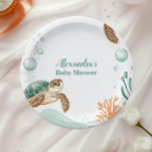 Assiettes En Carton Cute Aquarelle Tortue de mer<br><div class="desc">Mettez la voile dans une aventure océanique fantasque avec notre Aquarelle sous les plaques de papier de mer. Avec une aquarelle sereine illustrant une baleine ludique nageant à travers des vagues océaniques douces, entourées de créatures marines douces comme l'étoile de mer, les hippocampes et le corail, ces assiettes apportent une...</div>