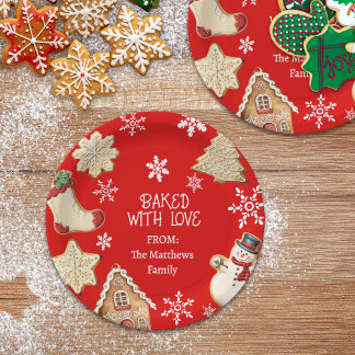 Assiettes En Carton Cute Christmas Cookie Sweet Treat Gift Plate