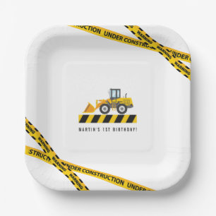 Assiettes En Carton Cute Construction Trucks Party Faveurs de la vaiss