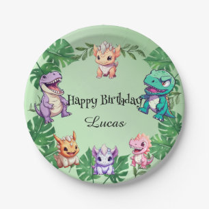 Assiettes En Carton Cute dinosaur jungle anniversaire de enfant de l'é