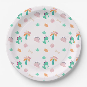 Assiettes En Carton Cute Dinosaur Motif Anniversaire