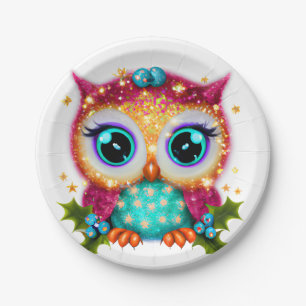 Assiettes En Carton Cute et adorable Kawaii Baby Owl