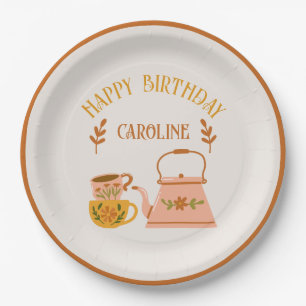 Assiettes En Carton Cute Fall Tea Party Custom Anniversaire