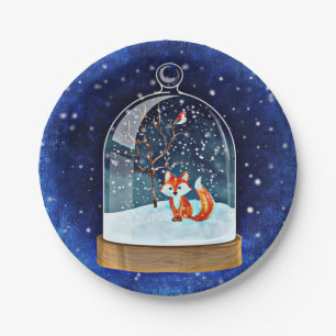 Assiettes En Carton Cute fox inside