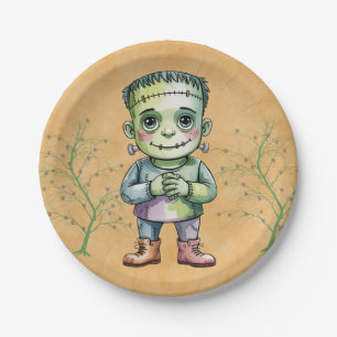 Assiettes En Carton Cute Frankenstein Halloween Anniversaire