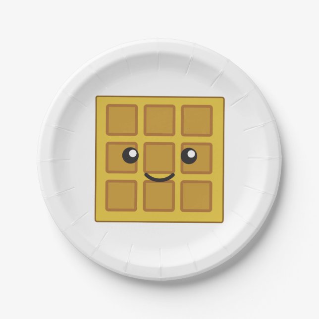 Assiettes En Carton Cute gaufre (Devant)