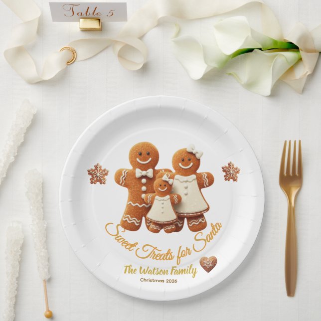 Assiettes En Carton Cute Gingerbread Family Cookie Decorating Party  (Mariage)