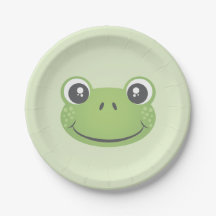 Cute Grenouille verte | Plaque de papier