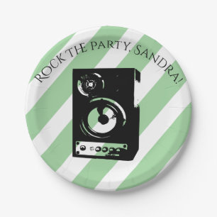 Assiettes En Carton Cute Guitare Rock Et Roulez Instruments De Musique