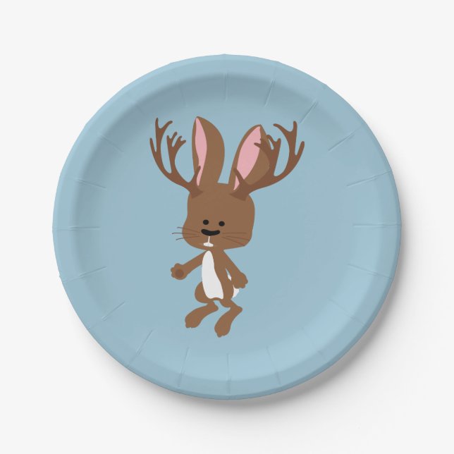 Assiettes En Carton Cute Jackalope (Devant)