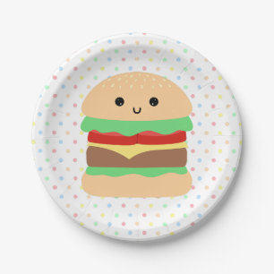Assiettes En Carton Cute Kawaii Hamburger