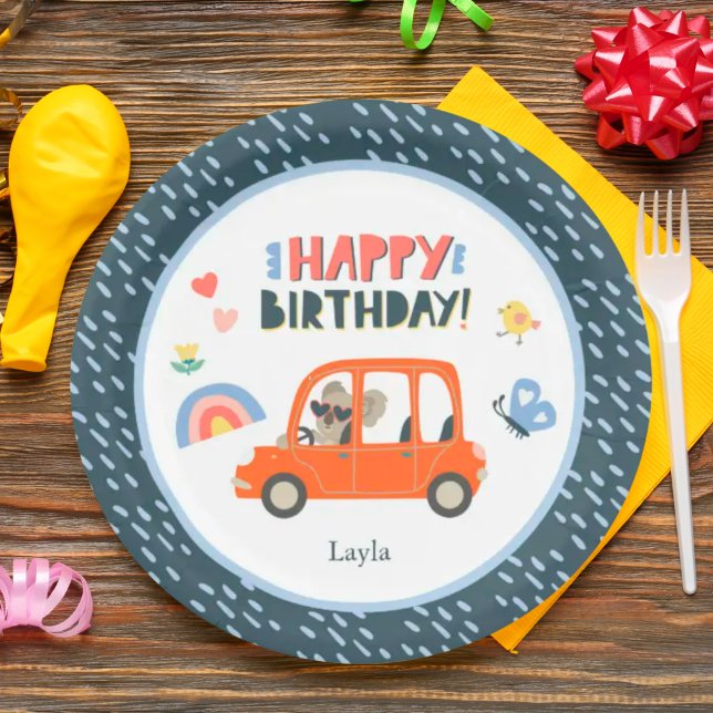 Assiettes En Carton Cute Koala Girl (Créateur téléchargé)