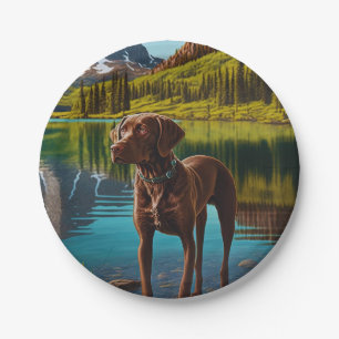 Assiettes En Carton Cute Lab Chien Chocolat Labrador Retriever Animal