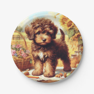 Assiettes En Carton Cute Lagotto Romagnolo Peinture
