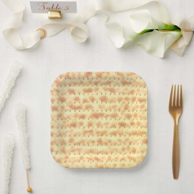 Assiettes En Carton Cute Matzo Passover Design 4Sarah (Mariage)
