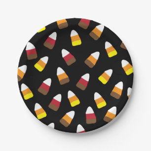 Assiettes En Carton Cute Motif de Corn Candy Halloween