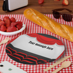 Assiettes En Carton Cute Movie Theater thème ajouter message party