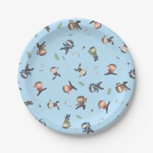 Assiettes En Carton Cute Ninja Warrior Kids Party Approvisionnement Pl