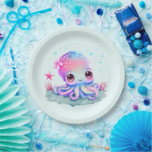 Assiettes En Carton Cute Octopus Sea Creator