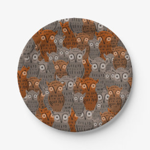 Assiettes En Carton Cute Owl Paper Plates