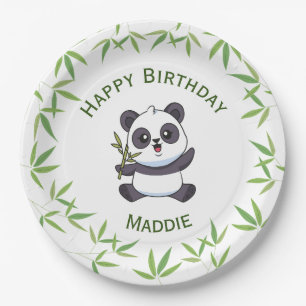 Assiettes En Carton Cute Panda Kiddie Anniversaire Fournitures