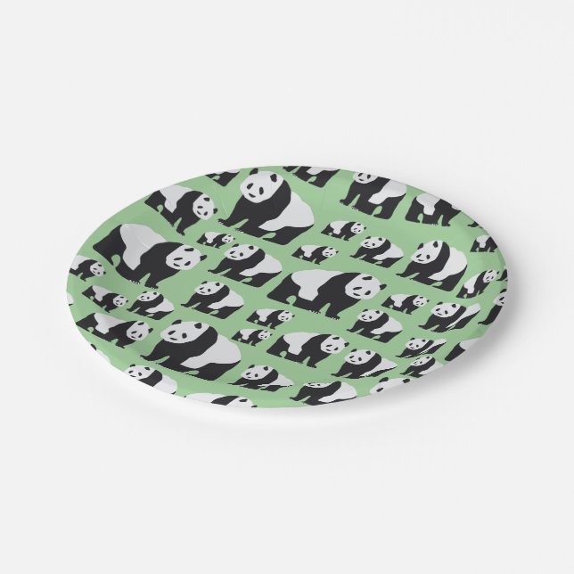 Assiettes En Carton Cute Panda Motif ours (Angle)