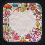 Assiettes En Carton Cute Pastry Confections Sweets<br><div class="desc">All cute pastel pastry,  food and sweet confections with a tea party setting,  tea cups,  pastries,  candle drum,  swan,  bird,  cat,  butterfly,  bee,  dragonfly,  cute things and etc</div>