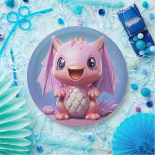 Assiettes En Carton Cute plaque en papier de dragon pour bébé