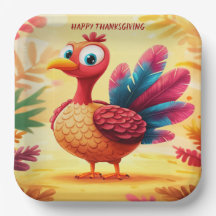 Cute plaque en papier de Turquie Thanksgiving