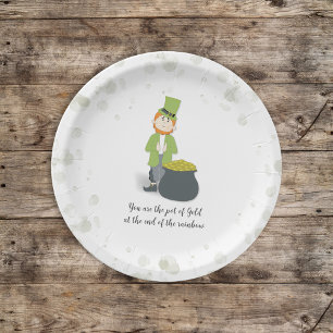 Assiettes En Carton Cute Simple Leprechaun St. Patrick's Day Whimsical