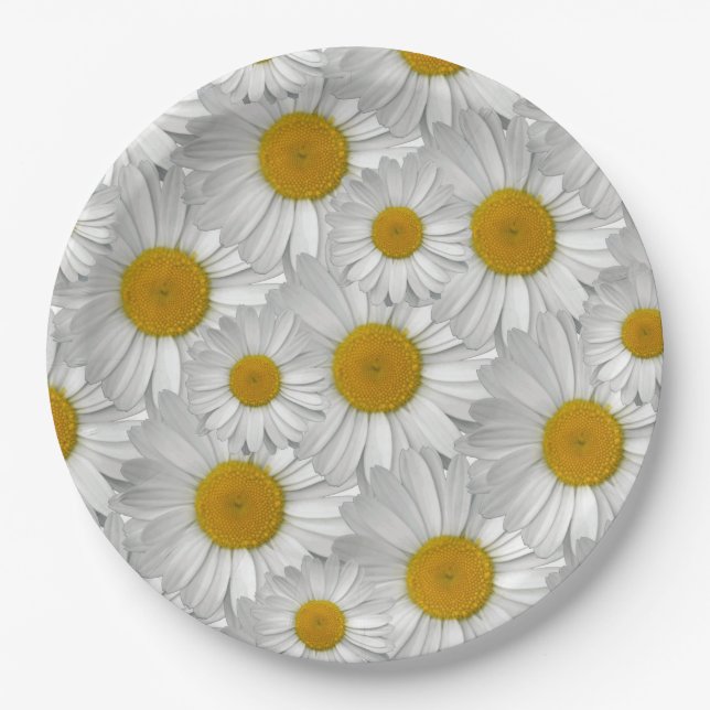 Assiettes En Carton Cute simple Motif blanc marron (Devant)