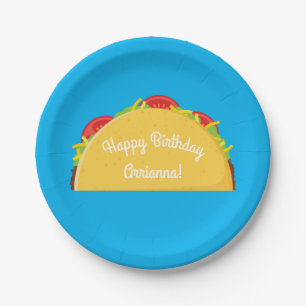 Assiettes En Carton Cute Taco Kids 1er anniversaire Fête Nourriture m