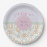 Cute Woodland Créatures Baby shower Motif