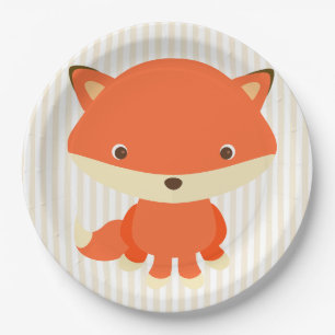 Assiettes En Carton Cute Woodlands Creator Fox Party Plaque