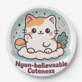 Assiettes En Carton Cutesse Nyan crédible - Cute Kawaii Cat