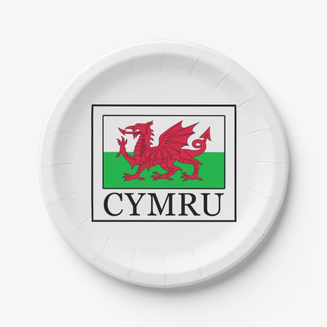 Assiettes En Carton Cymru (Devant)