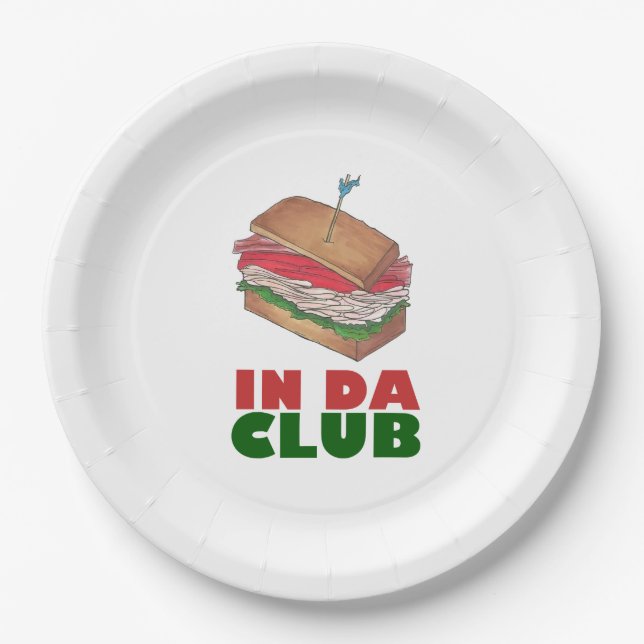 Assiettes En Carton Da Club Turkey Club Sandwich Diner Foody Diner (Devant)
