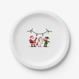 Assiettes En Carton Dabbing Santa Elf Unicorn Christmas Kids Boys Men 